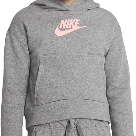 Nike sweatshirt - gray with pink logo - kids size L - Picture 4 of 4